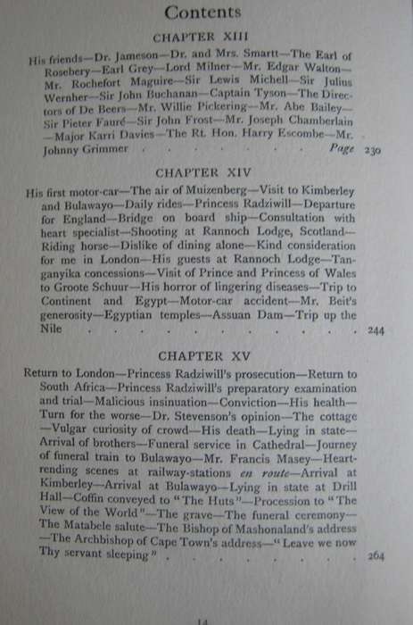 Cecil Rhodes His Private Life By Hi Private Secretary Philip Jourdan