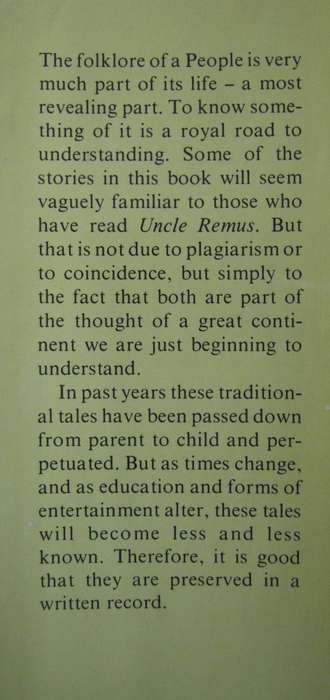 African Fireside Tales Part 1. Xhosa. Matabele. Batswana Phyllis Savory