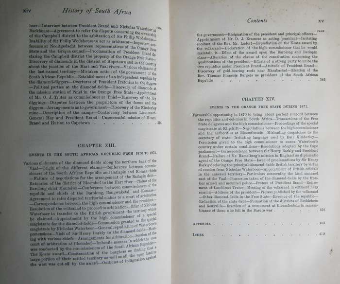 History of South Africa The Republics and Native Territories from 1854 to 1872 G m Theal