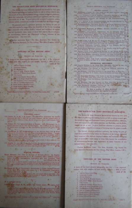 Military History Books on the Armies of the Worls and their Equipment 3 Catalogues + 1 Duplicate