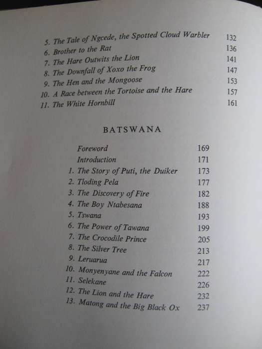 African Fireside Tales Part 1. Xhosa. Matabele. Batswana Phyllis Savory