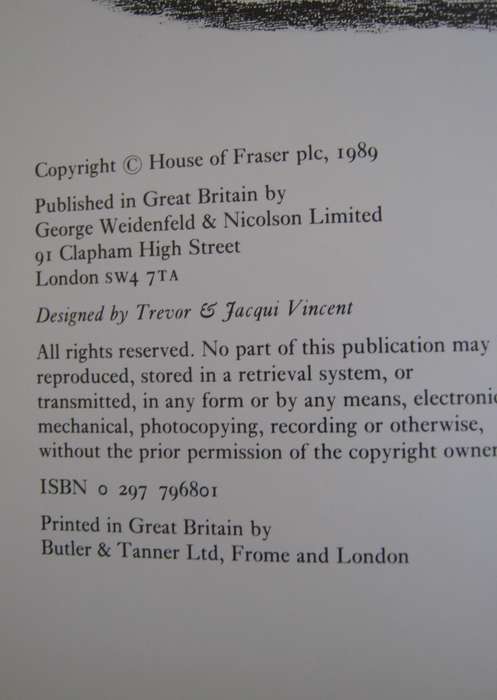 A Legend of Retailing House of Fraser  Michael Moss and Alison Turton