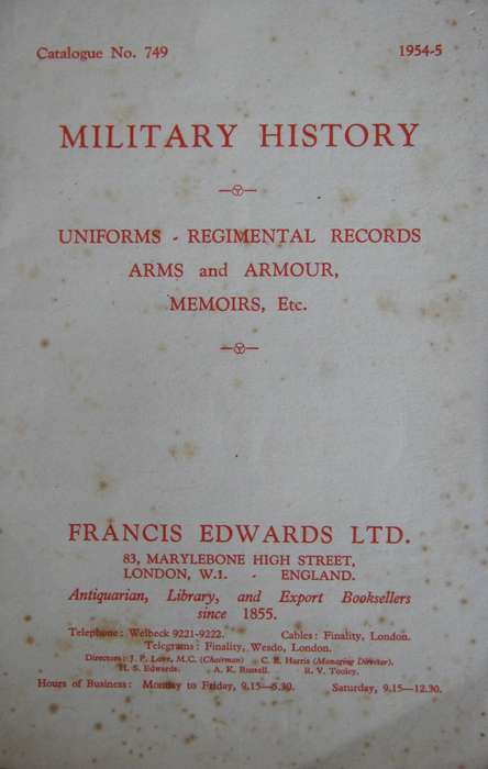 Military History Books on the Armies of the Worls and their Equipment 3 Catalogues + 1 Duplicate