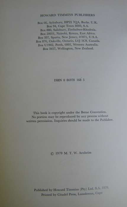 South Africa After Vorster Prof. M T W Arnheim