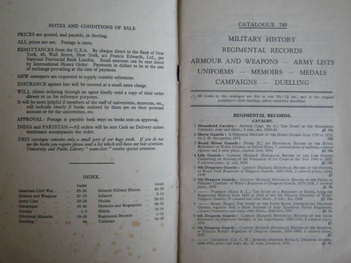 Military History Books on the Armies of the Worls and their Equipment 3 Catalogues + 1 Duplicate