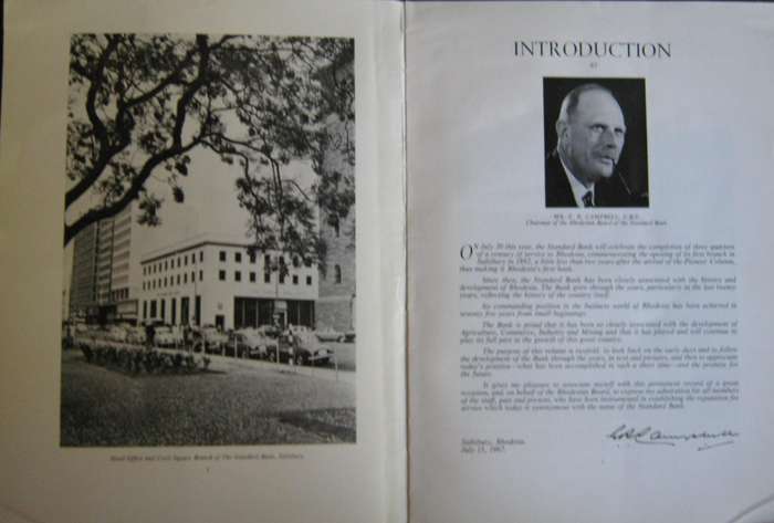 Standard Bank - Three Quarters of A Century of Banking in Rhodesia 1892-1967 H C P Andrews