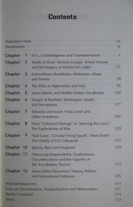Shocked and Awed. How the War on Terror and Jihad Have Changed the English Language Fred Halliday