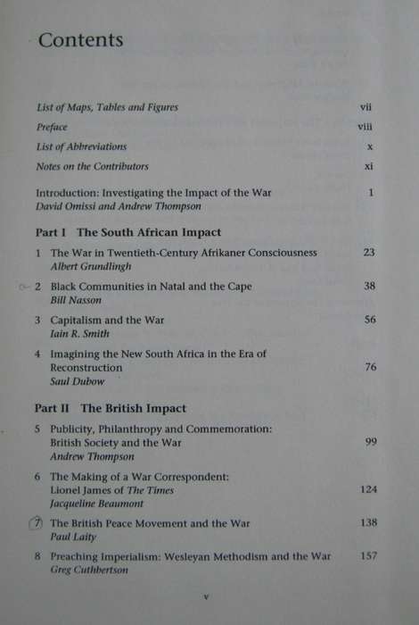 The Impact of the South African War Edited by David Omissi and Andrew S Thompson