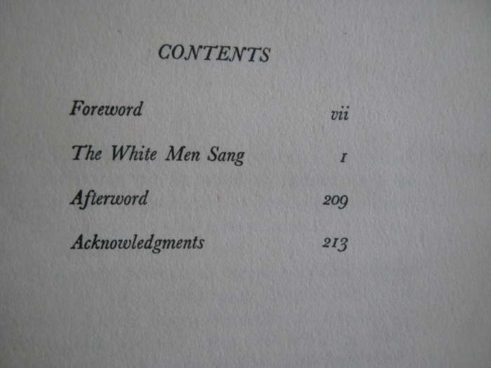 The White Men Sang Alexander Fullerton