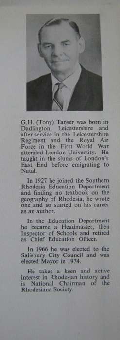 A Sequence of Time The Story of Salisbury, Rhodesia 1900-1914 G H Tanser