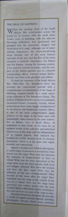 The Brenthurst Press The Siege of Mafeking  Volumes 1 & 2  Iain R Smith- Academic Editor