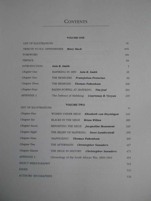 The Brenthurst Press The Siege of Mafeking  Volumes 1 & 2  Iain R Smith- Academic Editor
