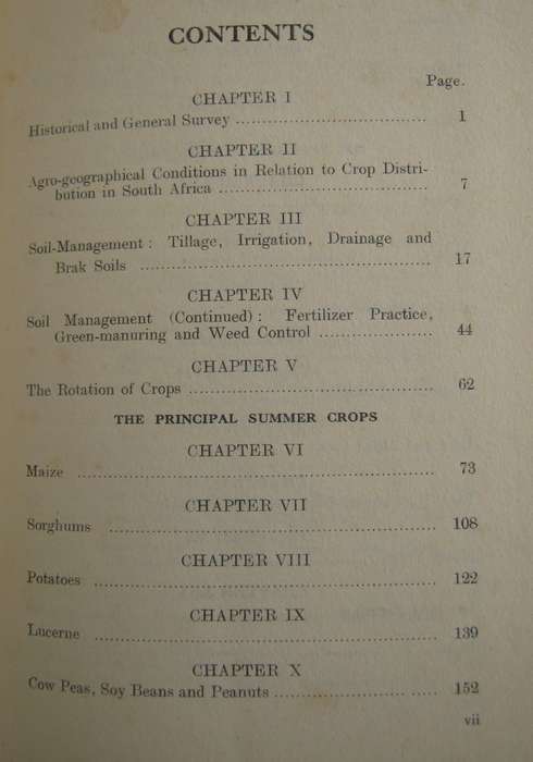 Field Crops in South Africa South African Agricultural Series No 1  Author: H D Leppan & G J Bosman