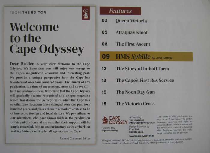 2 Copies of the Cape Odyssey Journals Editor  Richard Chapman