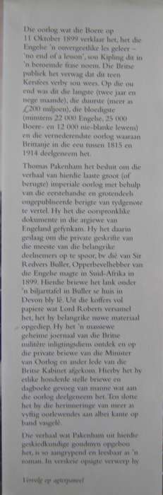 Die Boere-Oorlog Thomas Pakenham. Vertaal deur Leon Rousseau         Publisher: Protea