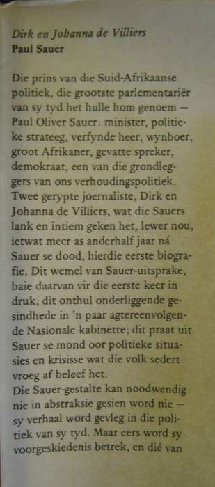 Paul Sauer Dirk en Johanna De Villiers