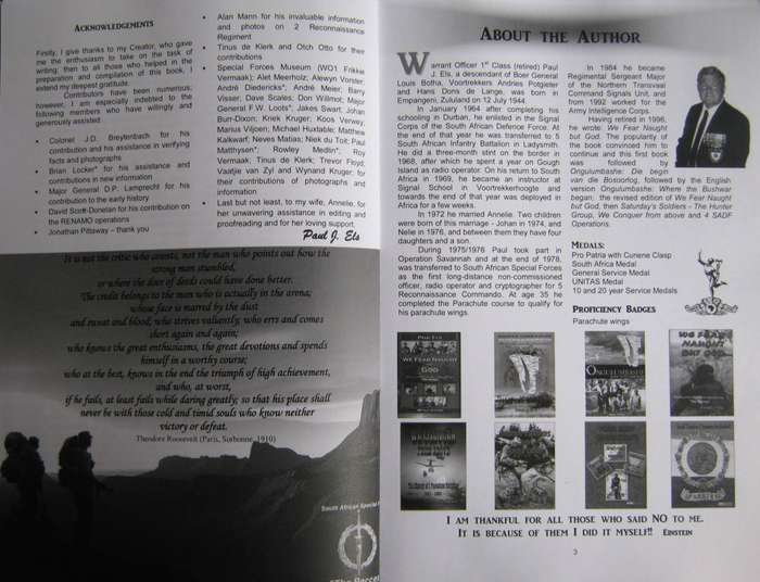 We Fear Naught But God The Story of the South African Special Forces. Illustrated Edition  Signed