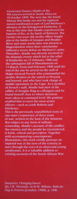 A Soldier in South Africa 1899 to 1902. The Experiences of Eustace Abadie The Brenthurst Press