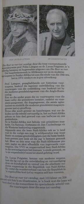 Die Boer Se Roer Tot Vandag - Die Ontwikkeling Van Die Vuurwapen in Suider-Afrika
