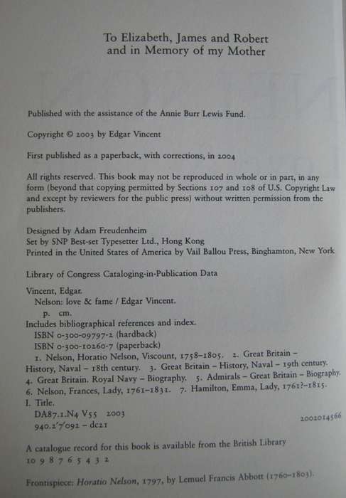 Nelson Love & Fame Edgar Vincent