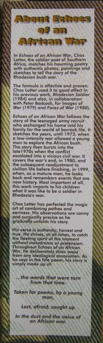 Echoes of an African War   Author: Chas Lotter   Publisher: Covos-Day Books   Edition: First 1999 IS