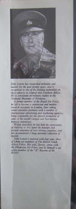 Contact A Tribute To Those who Serve Rhodesia John Lovett