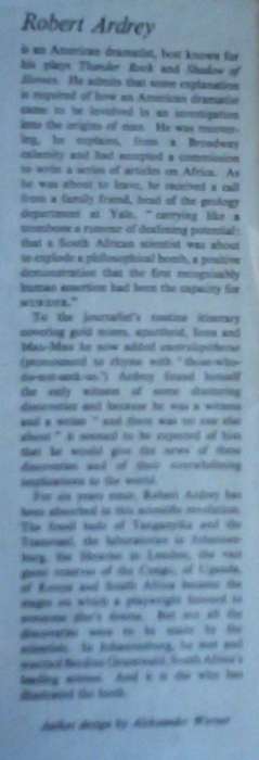 African Genesis A Personal Investigation into the Animal Origins and Nature of Man Robert Ardey
