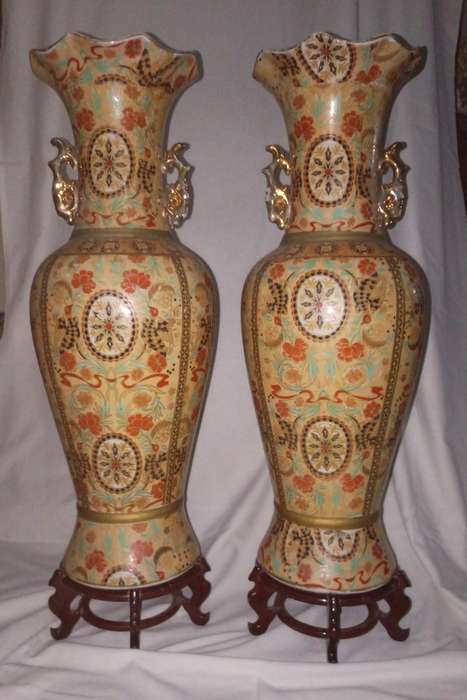 Old Japanese Vases x2