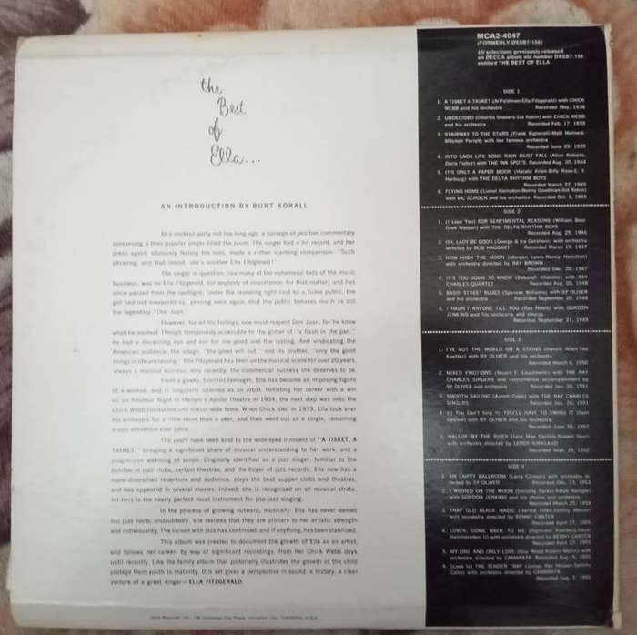 The best of Ella Fitzgerald . Deluxe 2-Record Set