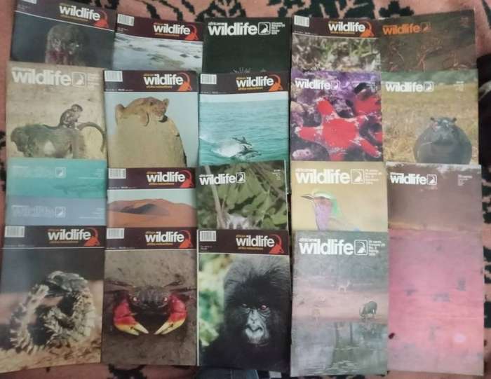 African Wildlife magazines 1970s x 21
