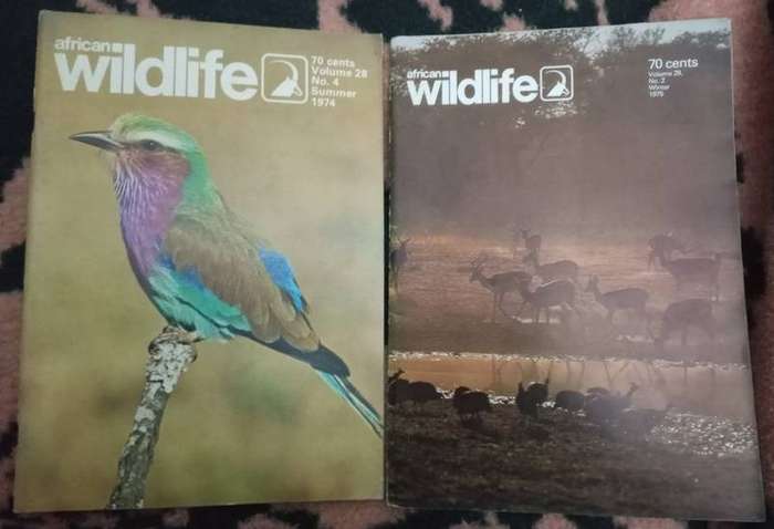 African Wildlife magazines 1970s x 21