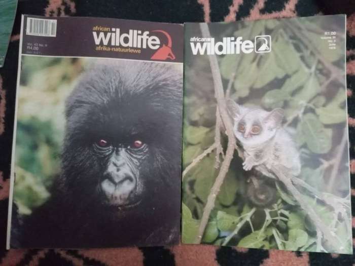 African Wildlife magazines 1970s x 21