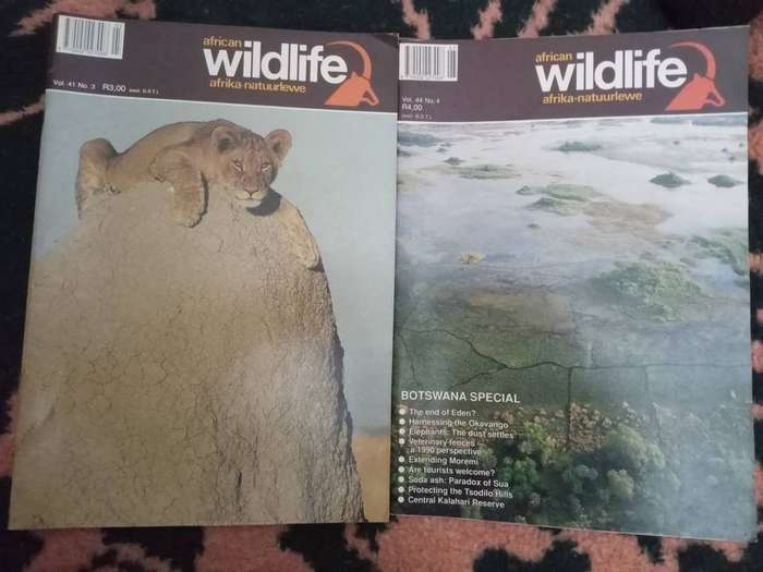African Wildlife magazines 1970s x 21