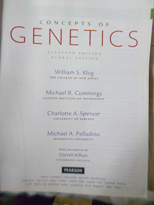 Concepts of Genetics, Global Edition