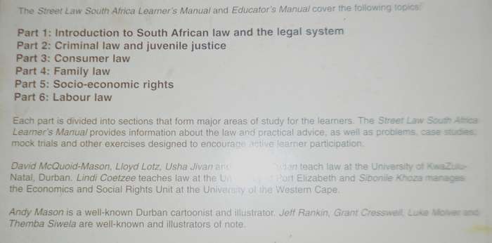Street Law .  Practical Law for South Africans