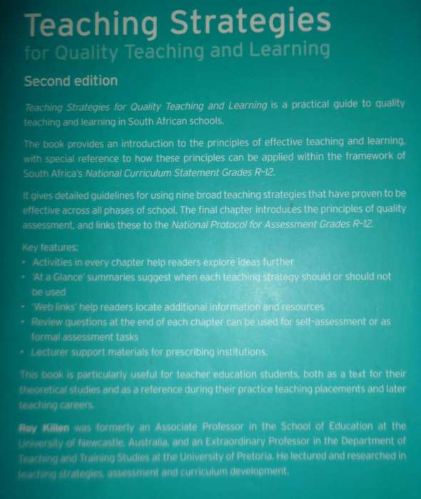 Teaching Strategies for Quality Teaching and Learning