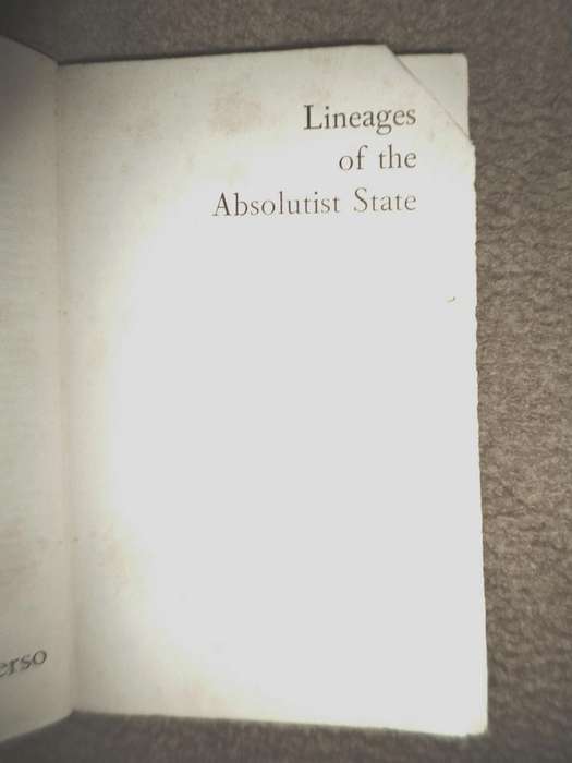 Lineages of the Absolutist State by Perry Anderson
