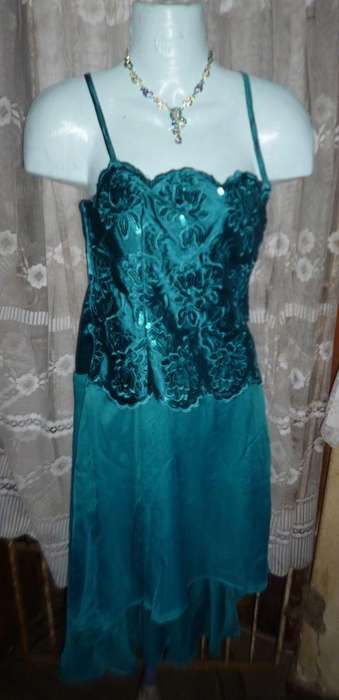 Blue Dress and  necklace