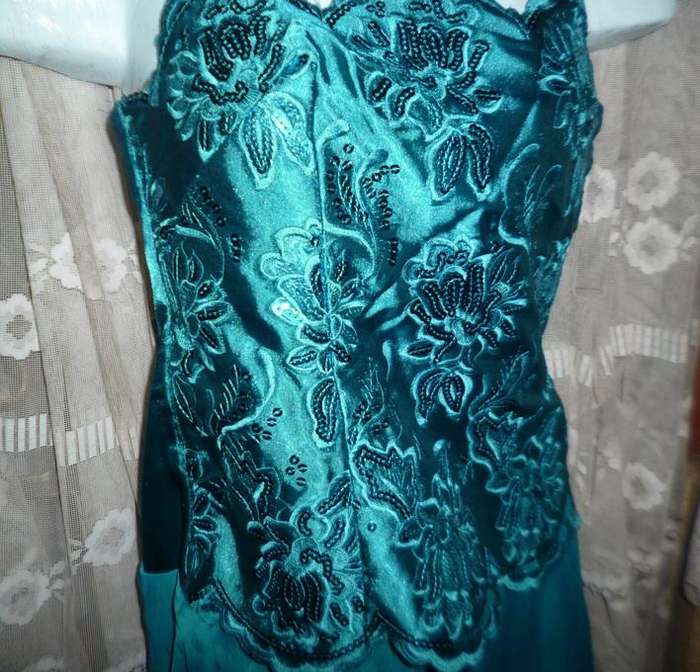 Blue Dress and  necklace