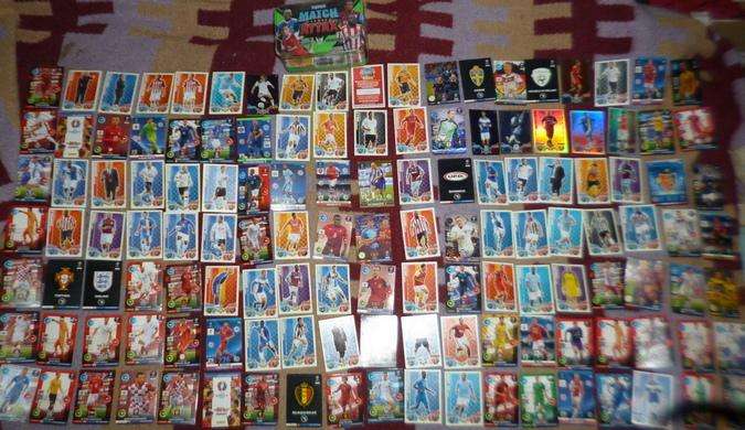 Topps Match Attax Trading Cards x 133  in Topps Tin