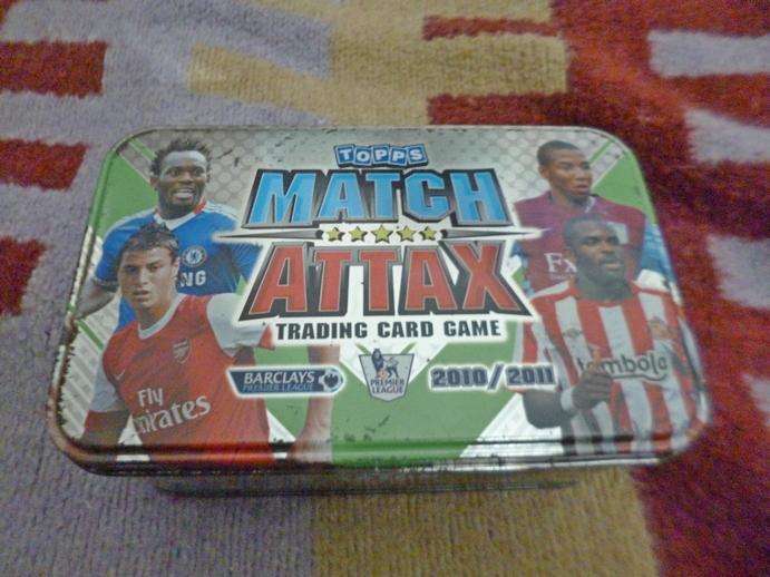 Topps Match Attax Trading Cards x 133  in Topps Tin