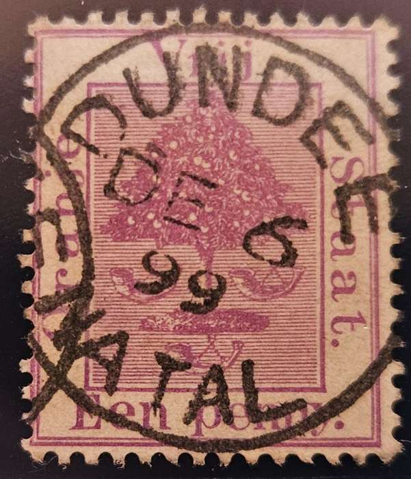 Orange Free State 1d cancelled Dundee 6 December 1899. (HA75)