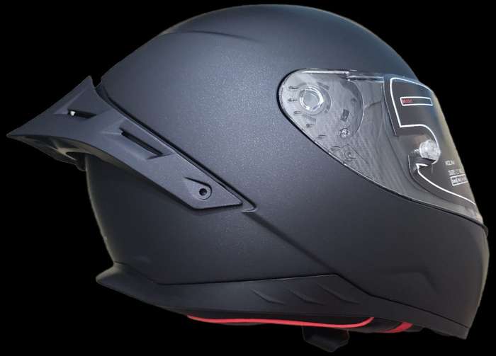 Full Face Marvel Black Motorcycle Helmet Large