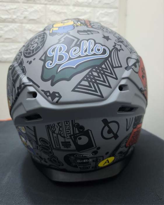 Minions Black Marvel Motorcycle Helmet - Medium