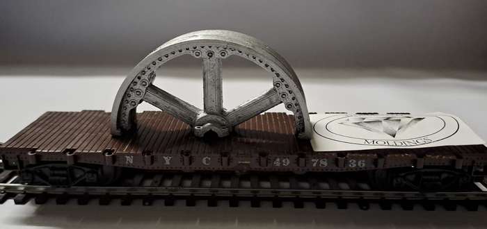 Model Trains HO-Scale - 1 x Big Half Wheel, back-to-back - 28mm radius x 17mm