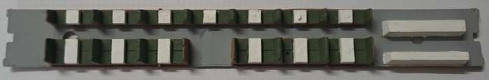 Model Trains HO 1 x Trans Karoo Dinning Car Seats. (Painted)