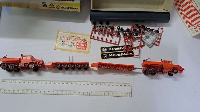 Model Trains/Track HO 1 x Kibri Faun Mannesmann Abnormal Pipe Load Truck.  + One extra horse.