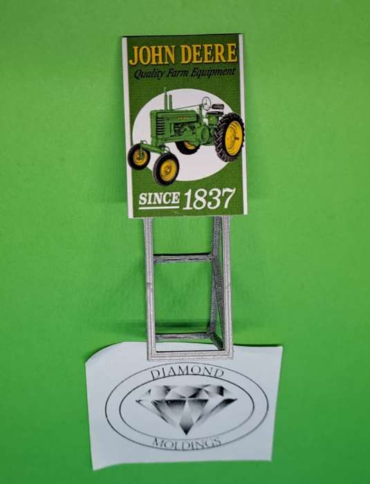 Model Trains HO 1 x Billboard 1960 + John Deere Since 1837 - 30mm x 41mm x 82mm