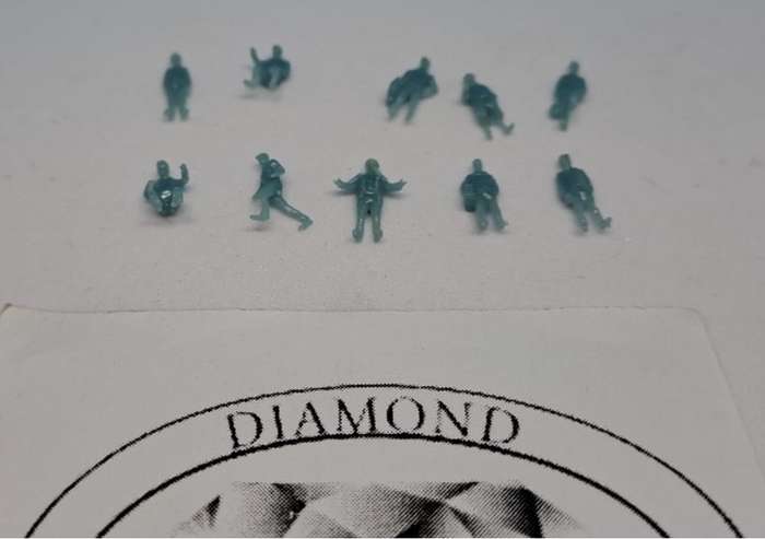 Model Trains N-Scale 1 x Bag of 10 Train Personnel Figures. (Unpainted)