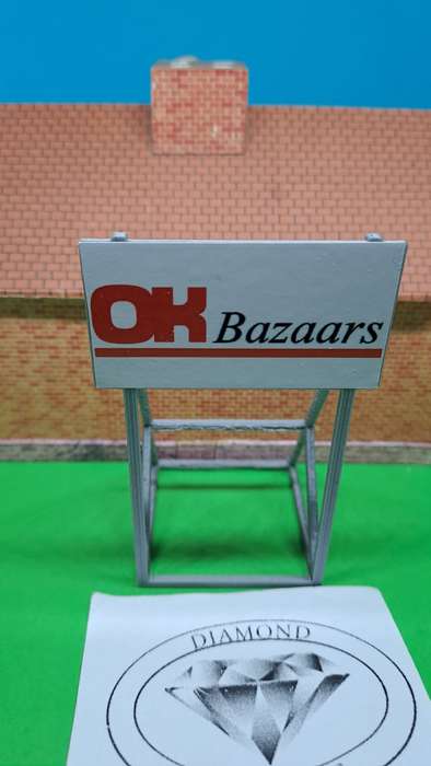 Model Trains HO 1 x Billboard 1900 + OK Bazaars - 50mm x 41mm x 82mm